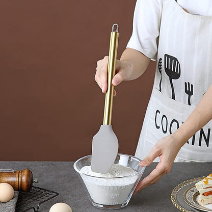 Gold Spatulas, Berglander Non-stick Silicone Flexible Scrapers Baking Mixing