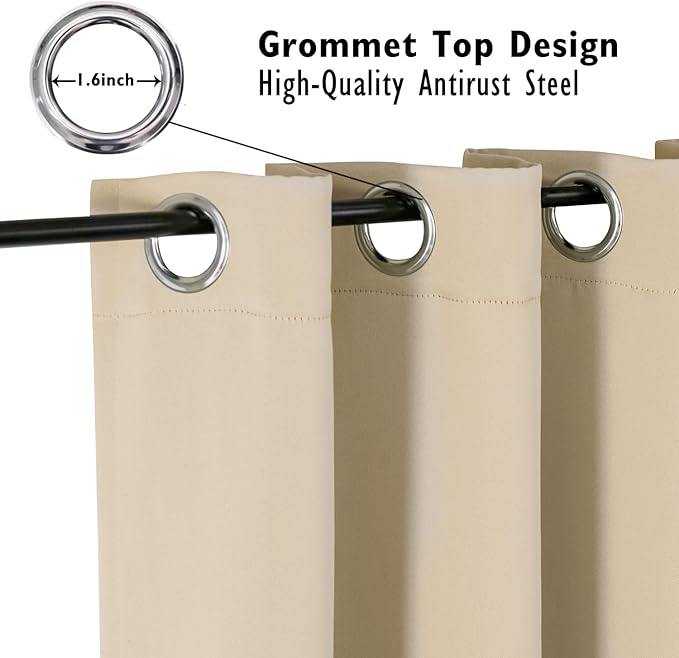 ChrisDowa Blackout Curtains 95 inches Long