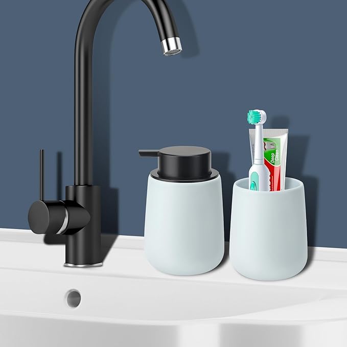 Soap Dispenser Ceramic with Easy-to-Press Pump Hand Lotion Liquid Dispenser