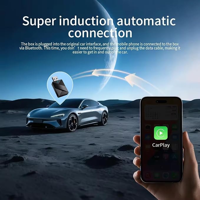 Wireless Carplay Adapter for Tank 400 2023 2024 2025, Plug and Play Car Play Wireless Adapter, 2 in 1 CarPlay Accessories, Auto Reconnect
