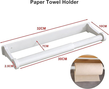 MONEER Kitchen Roll Holder Under Cabinet, Paper Towel Holder, Aluminum Alloy