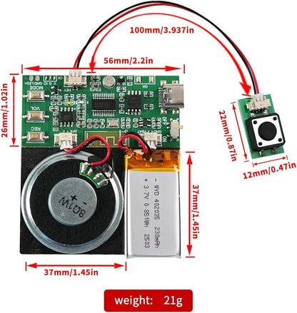 Bluetooth & MIC Recording Audio Sound Module, 8MB Voice Chips