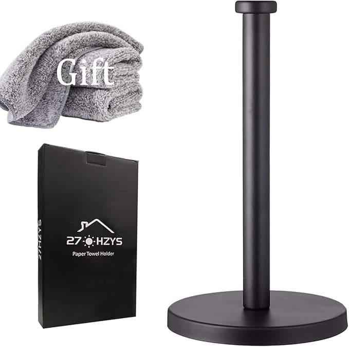 Black Standing Paper Towel Holder