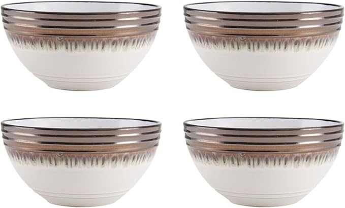 Gourmet Basics by Mikasa Bailey 16 Piece Dinnerware Set, Service for 4, Cream