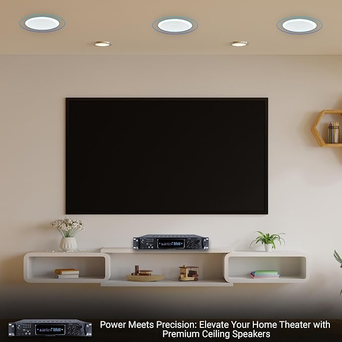 Home Stereo System Kit – 7.2 Channel 2500 W Bluetooth Amplifier w/ 4 Qty of 8”