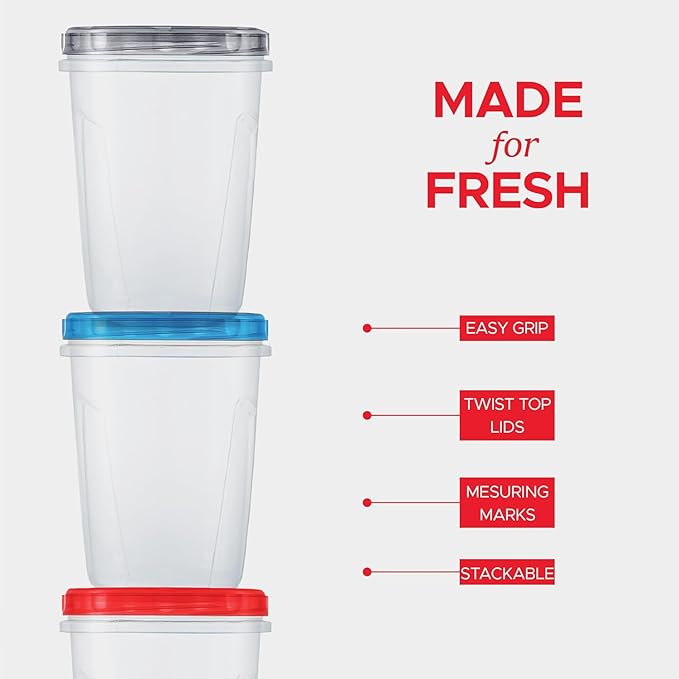 Tafura 12 Pack Leakproof Freezer Containers