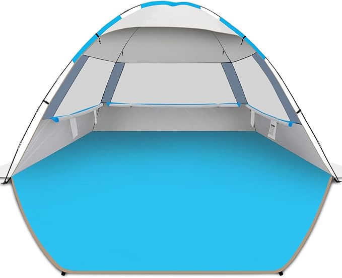 Gorich Beach Tent Sun Shelter for 3/4-5/6-7/8-10 Person with UPF 50ï¼?UV Protection, Lightweight & Easy Setup Beach Shade Canopy, Portable Beach Shade Tent Beach Cabana