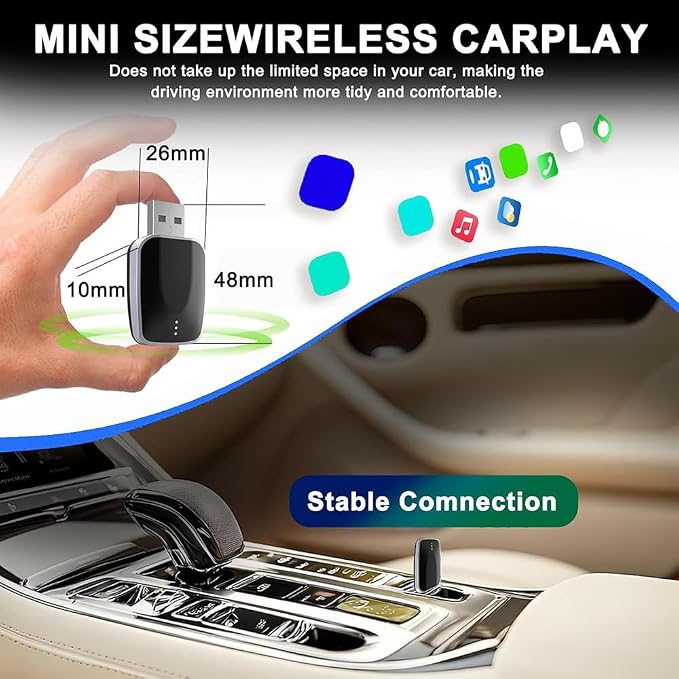 Wireless Android Auto Adapter for MG RX5 2017-2025,Converts Wired to Wireless Stable Connection Mini Size Accessories(Android 11+ Only),A