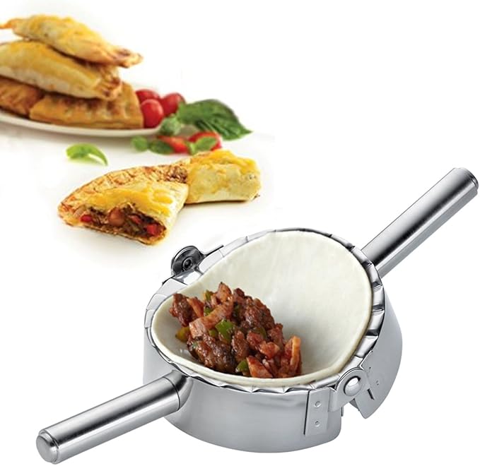 KAYCROWN 6 Inch Empanada Press, Stainless Steel Dumpling Maker Dough Cutter
