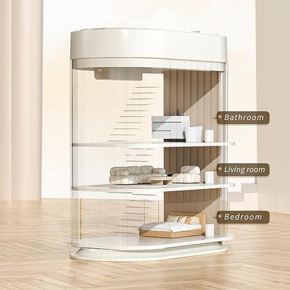 MRBIN Small Trash Can for Bathroom, Automatic Touch Less Garbage Bin