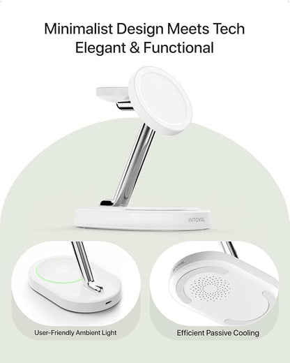 Intoval Fast Charging Station for Magsafe Apple Devices, Wireless Charger for