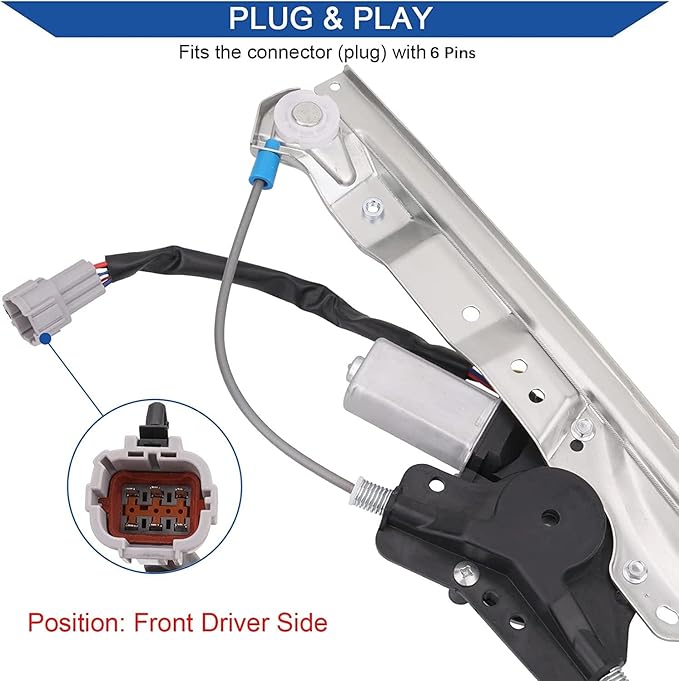 Obaee 748-525 Front Right Passenger Side Power Window Lift Regulator