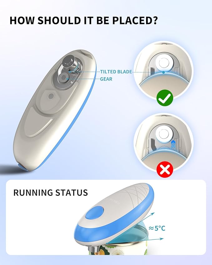 CIRCLE JOY Electric Can Opener, One-Touch Automatic Can Opening