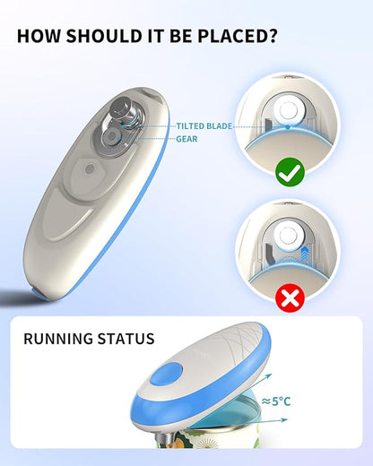 CIRCLE JOY Electric Can Opener, One-Touch Automatic Can Opening