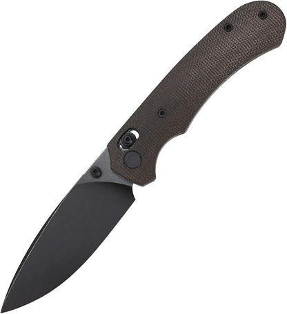 Folding Knife,Pocket Knife,3.31??154CM Blade,Erogonomic Canvas Micarta Handle,Survival Camping Knife with Pocket Clip,EDC Knife for Camping Hunting Hiking Survival,Green