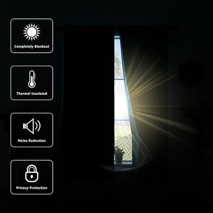 KOUFALL Gold Luxury Blackout Curtains
