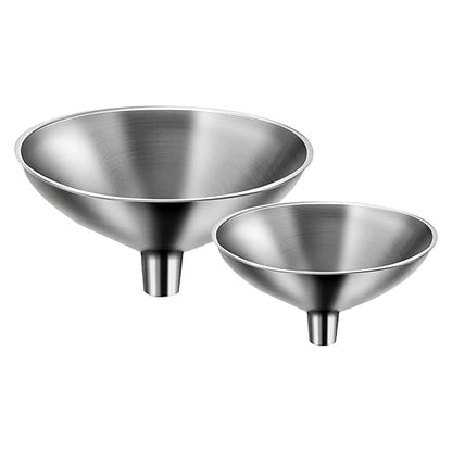 Small Funnel Set of 2, Stainless Steel Mini Funnel