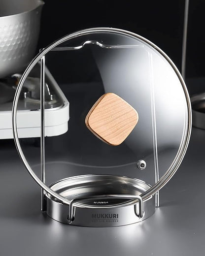 Pot Lid Organizer, Pot Lid Holder 304 Stainless Steel Pot Lid Stand, Lid and