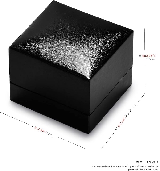 Oirlv Black Velvet Earring Gift Box- Wedding Anniversary or Engagement Earrings Jewelry Presentation Case