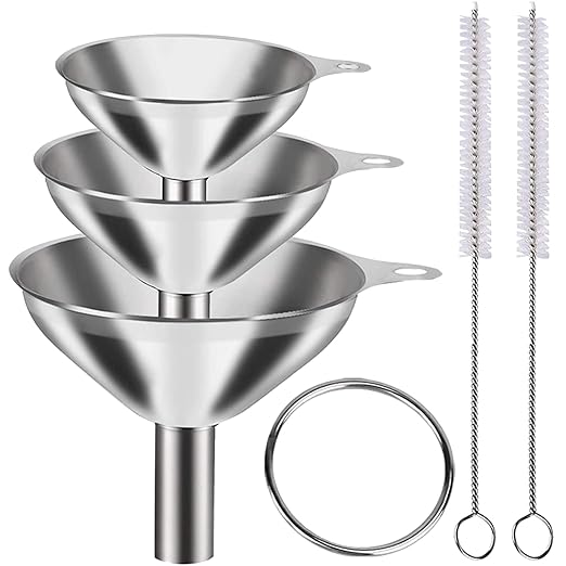 3-Piece Stainless Steel Kitchen Funnel Set