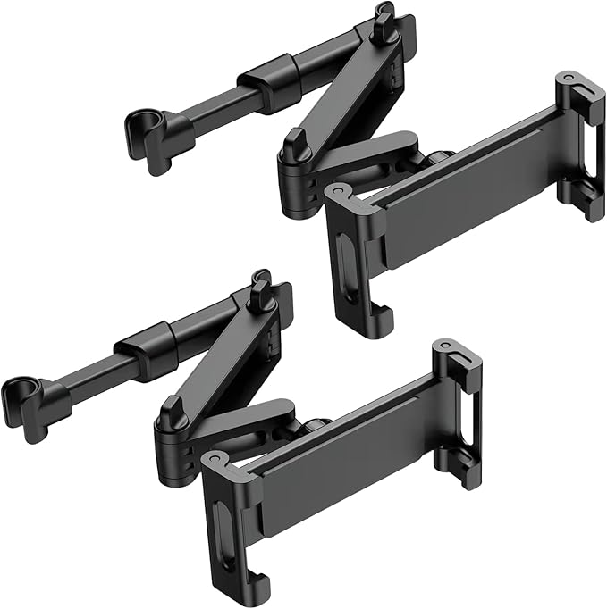 najiaxiaowu PC Tablet Mounts 2 Pack Tablet Holder for Car,ipad Headrest Mount for 5.5-18.4 Inch ipad/Phones Car Tablets Holder with 360°Rotating Adjustable,Black