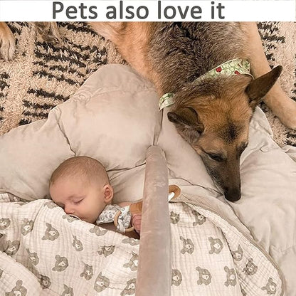 5-in-1 Thick & Plush Baby Play Gym, Baby Play Mats for Floor, Tummy Time Mat with 6 Toys, Cat Bed, Dog Bed, Convertible Stage-Based Developmental from Baby to Toddler, Ball Pit, Pet Cushion Cloudico