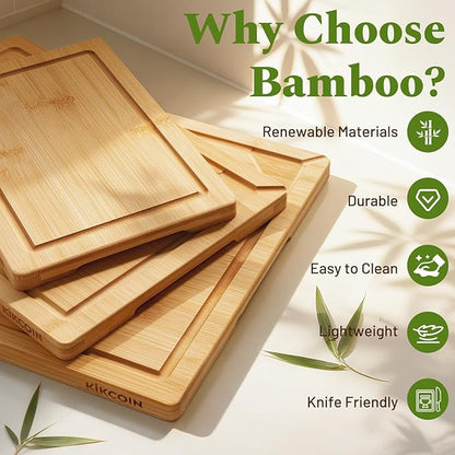 Kikcoin Over Sink Bamboo Cutting Boards