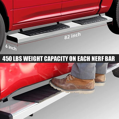 COMNOVA 6" Running Boards Compatible with 2017-2025 Honda Ridgeline SUV. Truck Steps and Running Boards Side Steps Made with Stainless Steel. Truck Side Steps for Ridgeline.