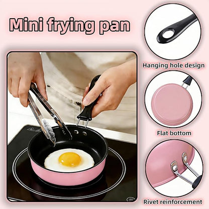 4.7 Inch Mini Frying Pan, Flat Bottom Design