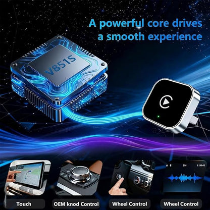 2 in 1 CarPlay Adapter for Toyota Camry/Camry Hybrid 2020 2021 2022 2023 2024 2025 2026, CarPlay Wireless Adapter with Auto Reconnect Fast Pairing Bluetooth Connection Compact USB Dongle