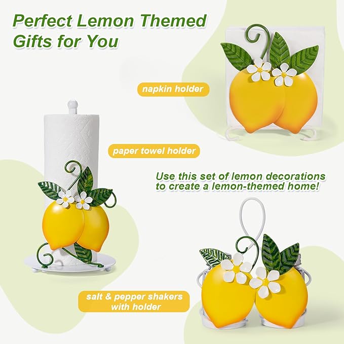 Lemon Paper Towel Roll Holder Countertop
