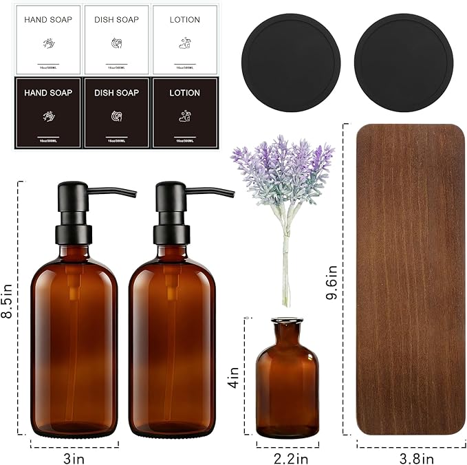 KEYWING Kitchen Soap Dispenser Set