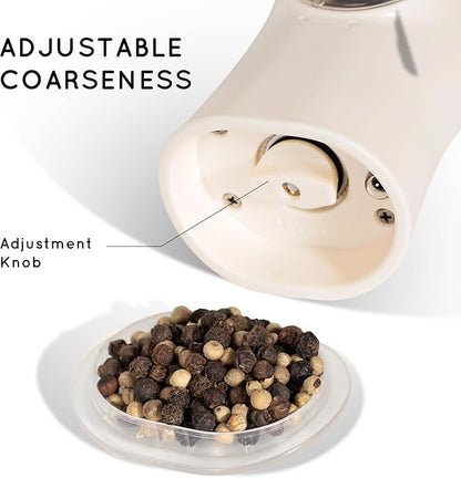 Flendy Gravity Electric Salt and Pepper Grinder Set Rechargeable, Automatic