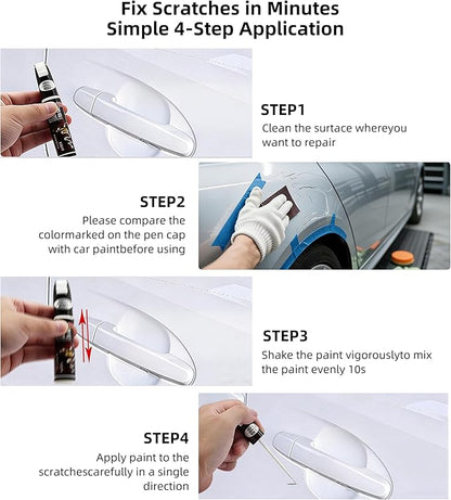Blue Crush Metallic(8W7) Car Paint Touch Up Pen Compatible with Toyota, 2-In-1 Color Accurate Touch Up Car Scratch Repair Paint Exact Match Toyota Series Automotive Scratch Remover for Nicks&Chips Repair