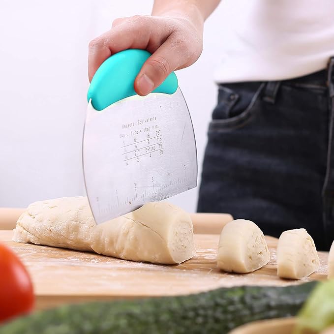 1 pcs Dough Pastry Scraper Chopper/Stainless Steel Dough Scraper Cutter