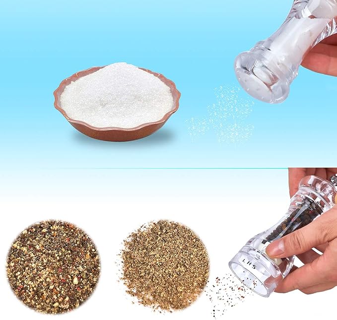LHS Pepper Mill and Salt Shaker Set of 2 Salt and Pepper Mill Shaker