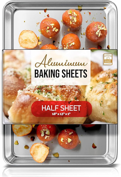 Eatex Aluminum Baking Sheet, Steel Cookie Sheet, 18” x 13” Half Sheet Baking Pan