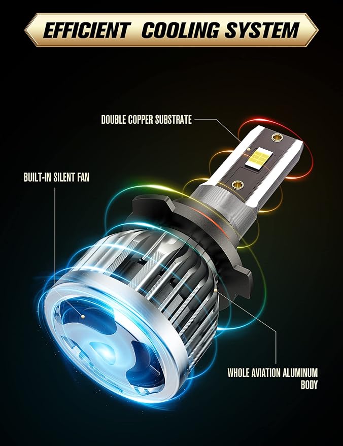 Fit For Ford F-150 (2015-2020) 9005 H11 High/Low Beam LED Headlight Bulbs, Super Bright Cool White, Plug and Play, Pack of 4