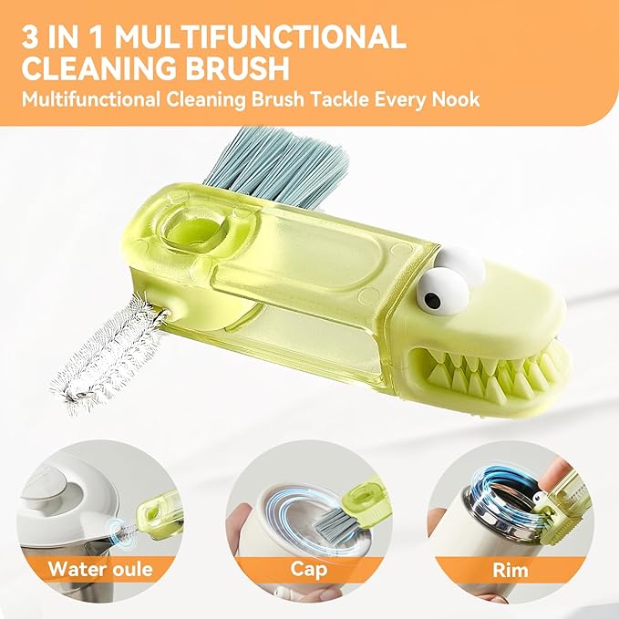 3 in 1 Cup Lid Gap Cleaning Brush Set, Silicone Cup Lid Gap Cleaner, Home