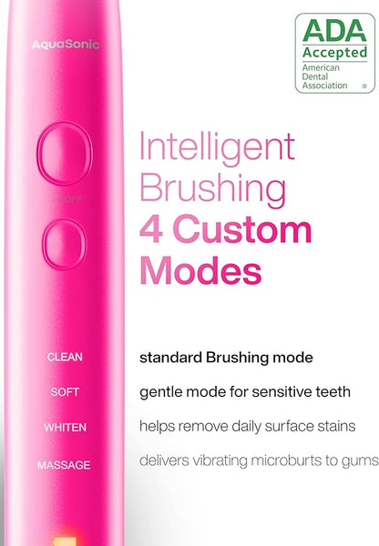 Aquasonic Vibe Series Ultra-Whitening Toothbrush – ADA Accepted Electric
