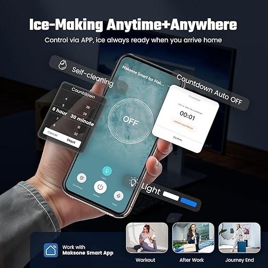Maksone Countertop Nugget Ice Maker
