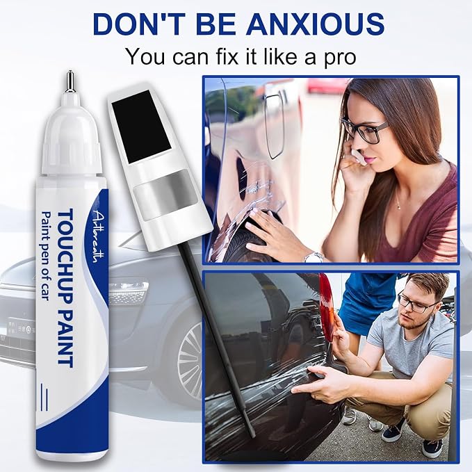 Snowflake White Pearl Mica(25D) Touch Up Paint for Mazda Car Paint Pen Scratch Repair Two-In-One Touch Up Paint Automotive Paint Pen for MAZDA3 CX-5 CX-30 CX-50 CX-70
