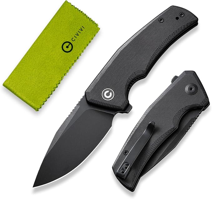 CIVIVI Pocket Knife for EDC, Regulatron Folding Knife for Men with Flipper Opener, Liner Lock, 2.98" Nitro-V Blade G10 Handle for Camping, Hunting C23006-1
