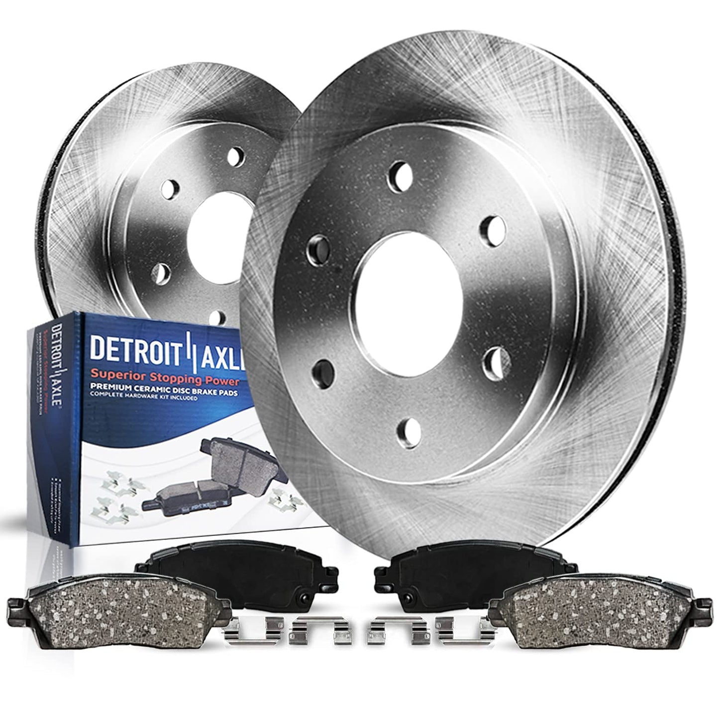 Detroit Axle - Front Brake Kit for Chevy GMC Silverado Sierra Yukon XL Avalanche 1500 Tahoe Cadillac Escalade EXT ESV Disc Brake