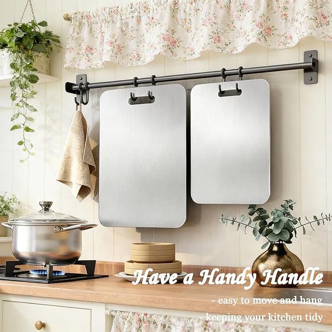 100% Pure Titanium Cutting Board, Double-Sided Titanium Cutting Boards
