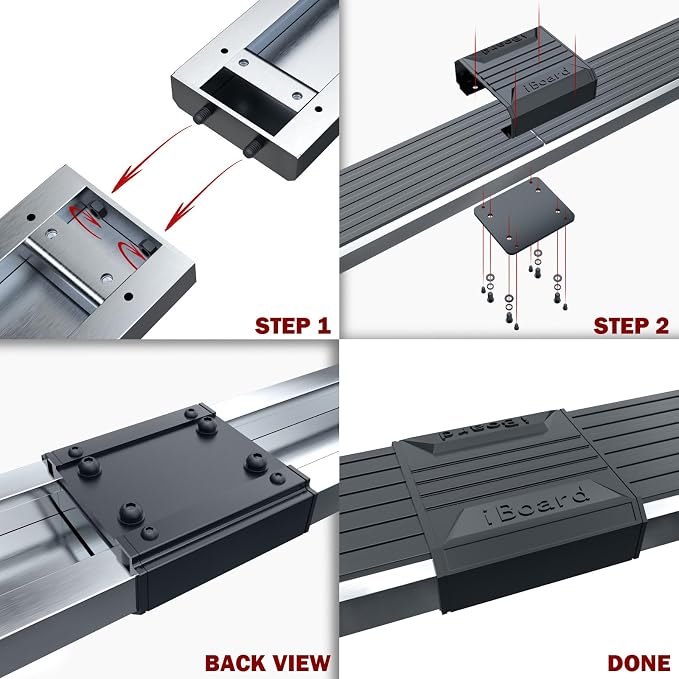 APS Running Boards 6 inches Compatible with Dodge Ram 1500 2006-2008 Mega Cab & Ram 2500 3500 2006-2009 304 Stainless Steel (Side Steps Side Bars)(96in Full Cab Version)