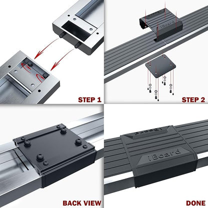 APS Running Boards 6 inches Compatible with Dodge Ram 1500 2006-2008 Mega Cab & Ram 2500 3500 2006-2009 304 Stainless Steel (Side Steps Side Bars)(96in Full Cab Version)