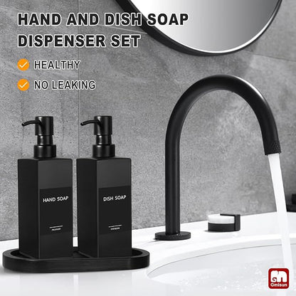 GMISUN Kitchen Soap Dispenser Set, Hand and Dish Soap Dispensers Set,