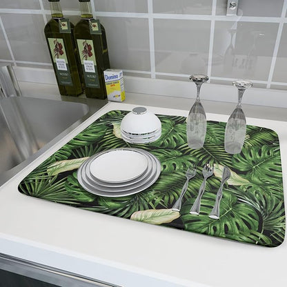 Giwawa Tropical Palm Leaf Dish Drying Mat