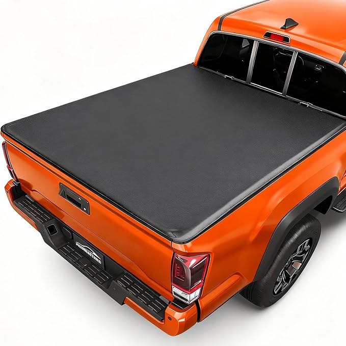 Soft Roll Up Truck Bed Tonneau Cover for 2016-2025 2026 Toyota Tacoma Fits 6FT Bed (73.7") | Only for Models with The Deck Rail System